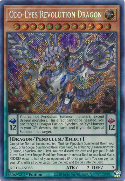 Odd-Eyes Revolution Dragon [ROTD-EN083] Secret Rare | Rock City Comics