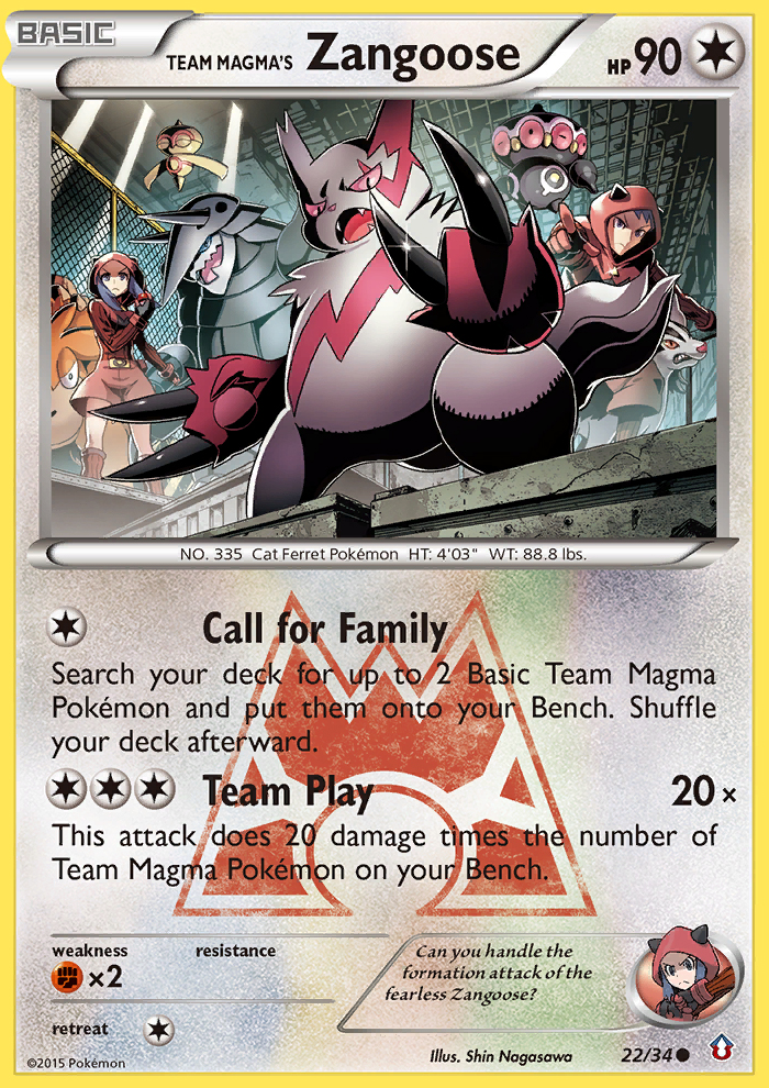 Team Magma's Zangoose (22/34) [XY: Double Crisis] | Rock City Comics