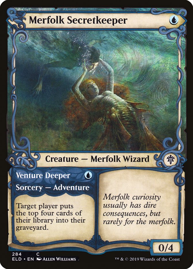 Merfolk Secretkeeper // Venture Deeper (Showcase) [Throne of Eldraine] | Rock City Comics