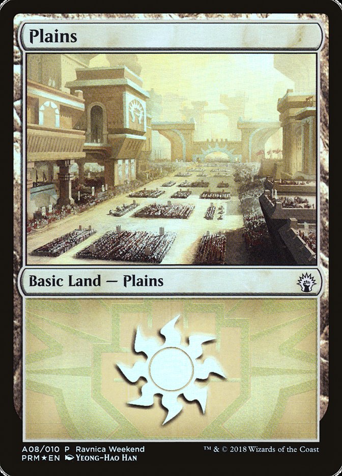 Plains (A08) [Guilds of Ravnica Ravnica Weekend] | Rock City Comics