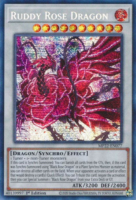 Ruddy Rose Dragon [MP22-EN077] Prismatic Secret Rare | Rock City Comics