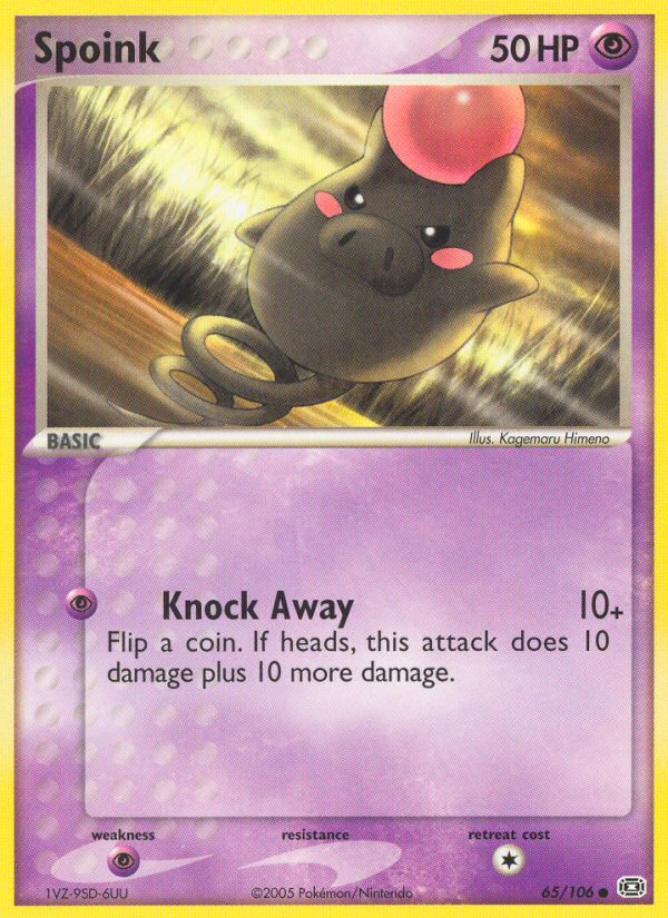 Spoink (65/106) [EX: Emerald] | Rock City Comics