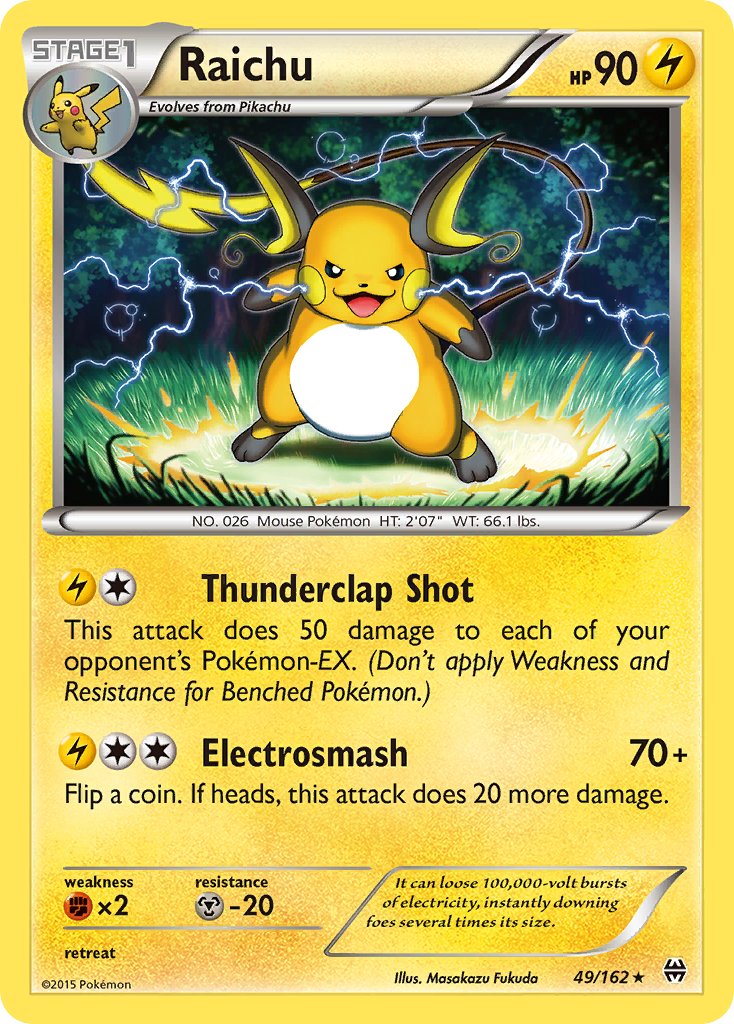 Raichu (49/162) (Theme Deck Exclusive) [XY: BREAKthrough] | Rock City Comics