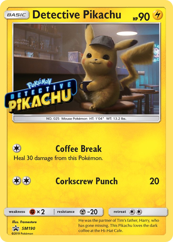 Detective Pikachu (SM190) (Stamped) [Sun & Moon: Black Star Promos] | Rock City Comics