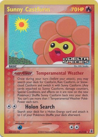 Sunny Castform (31/113) (Stamped) [EX: Delta Species] | Rock City Comics