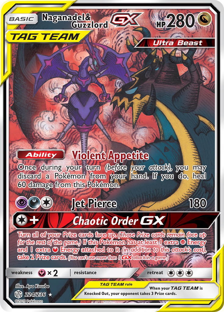 Naganadel & Guzzlord GX (224/236) [Sun & Moon: Cosmic Eclipse] | Rock City Comics