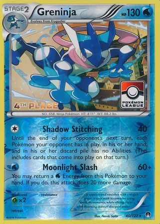 Greninja (40/122) (League Promo 4th Place) [XY: BREAKpoint] | Rock City Comics