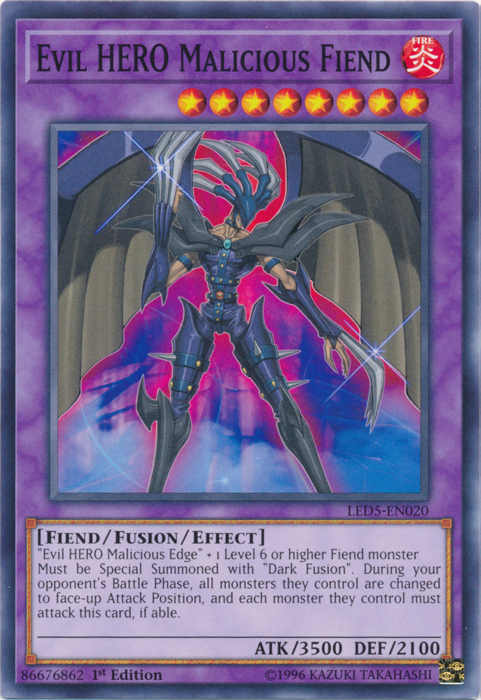 Evil Hero Malicious Fiend [LED5-EN020] Common | Rock City Comics