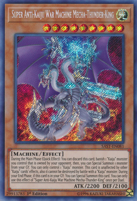 Super Anti-Kaiju War Machine Mecha-Thunder-King [SAST-EN081] Secret Rare | Rock City Comics