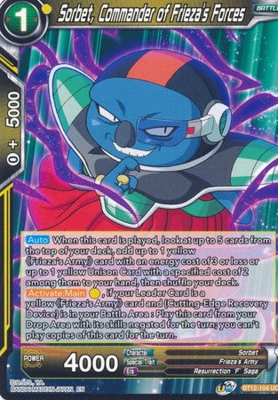 Sorbet, Commander of Frieza's Forces [BT12-104] | Rock City Comics