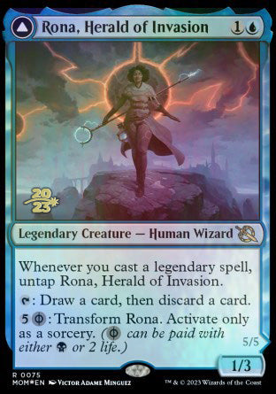 Rona, Herald of Invasion // Rona, Tolarian Obliterator [March of the Machine Prerelease Promos] | Rock City Comics