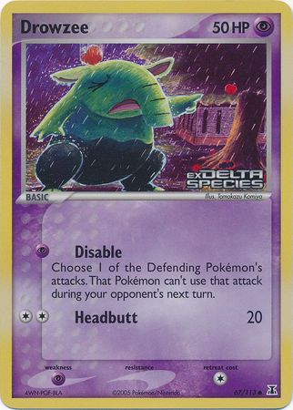 Drowzee (67/113) (Stamped) [EX: Delta Species] | Rock City Comics