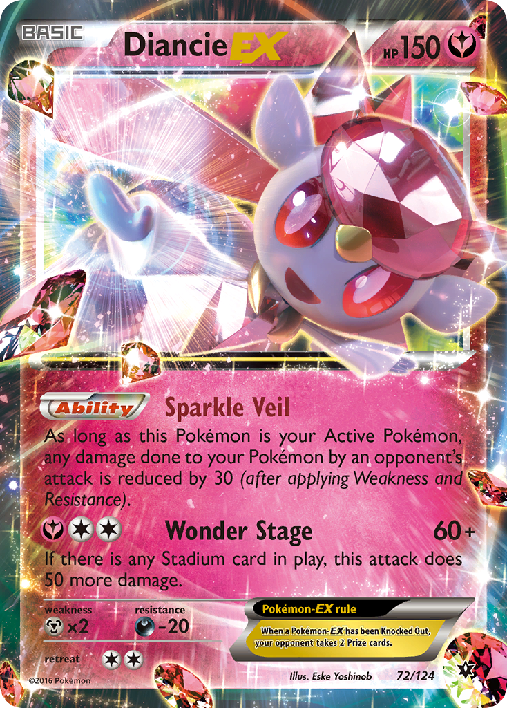 Diancie EX (72/124) [XY: Fates Collide] | Rock City Comics