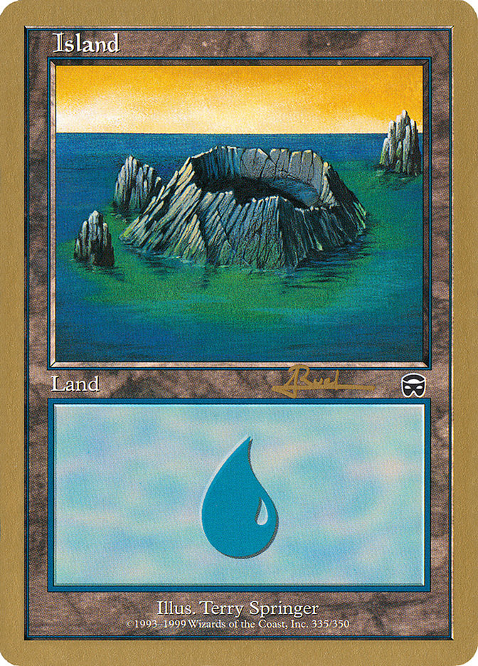 Island (335) (Antoine Ruel) [World Championship Decks 2001] | Rock City Comics