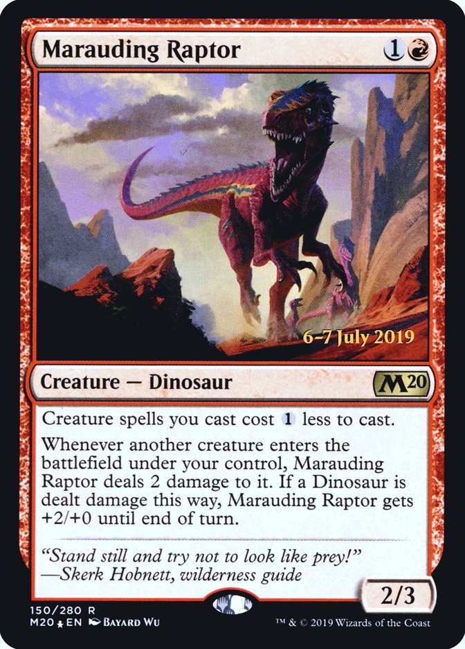 Marauding Raptor  [Core Set 2020 Prerelease Promos] | Rock City Comics