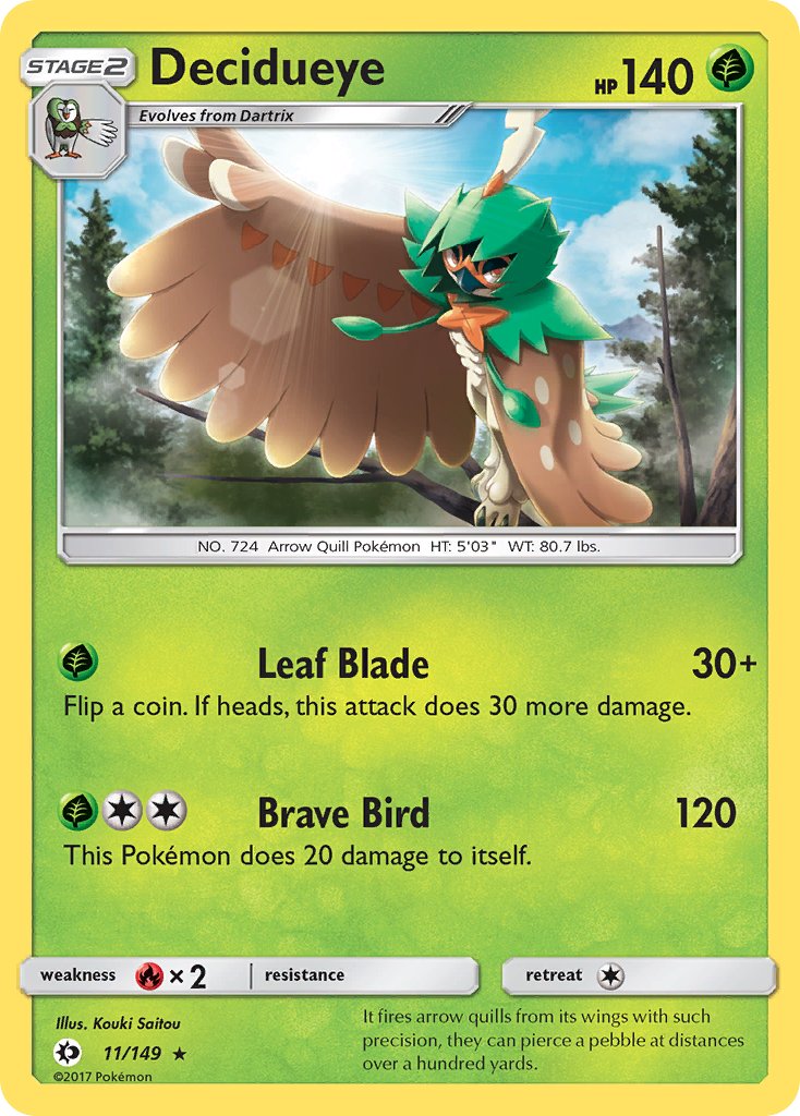 Decidueye (11/149) (Theme Deck Exclusive) [Sun & Moon: Base Set] | Rock City Comics