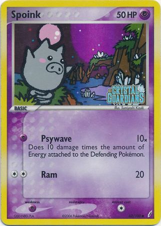 Spoink (62/100) (Stamped) [EX: Crystal Guardians] | Rock City Comics