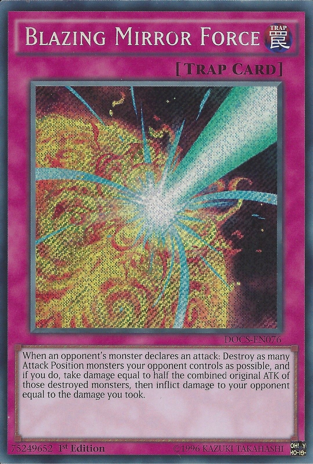 Blazing Mirror Force [DOCS-EN076] Secret Rare | Rock City Comics