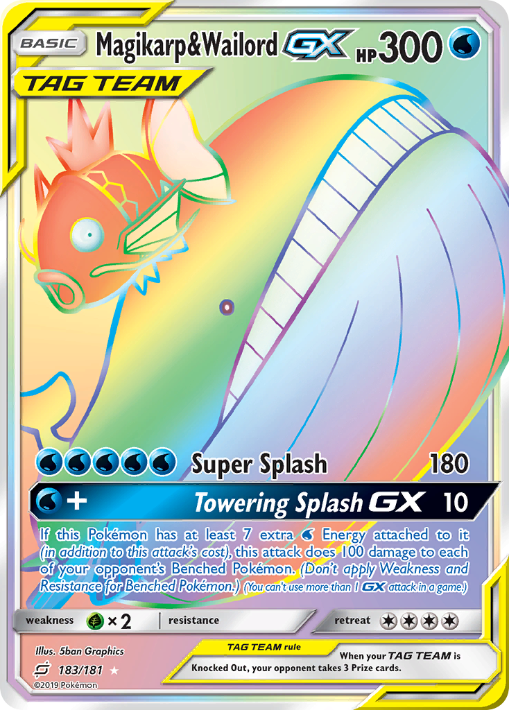 Magikarp & Wailord GX (183/181) [Sun & Moon: Team Up] | Rock City Comics