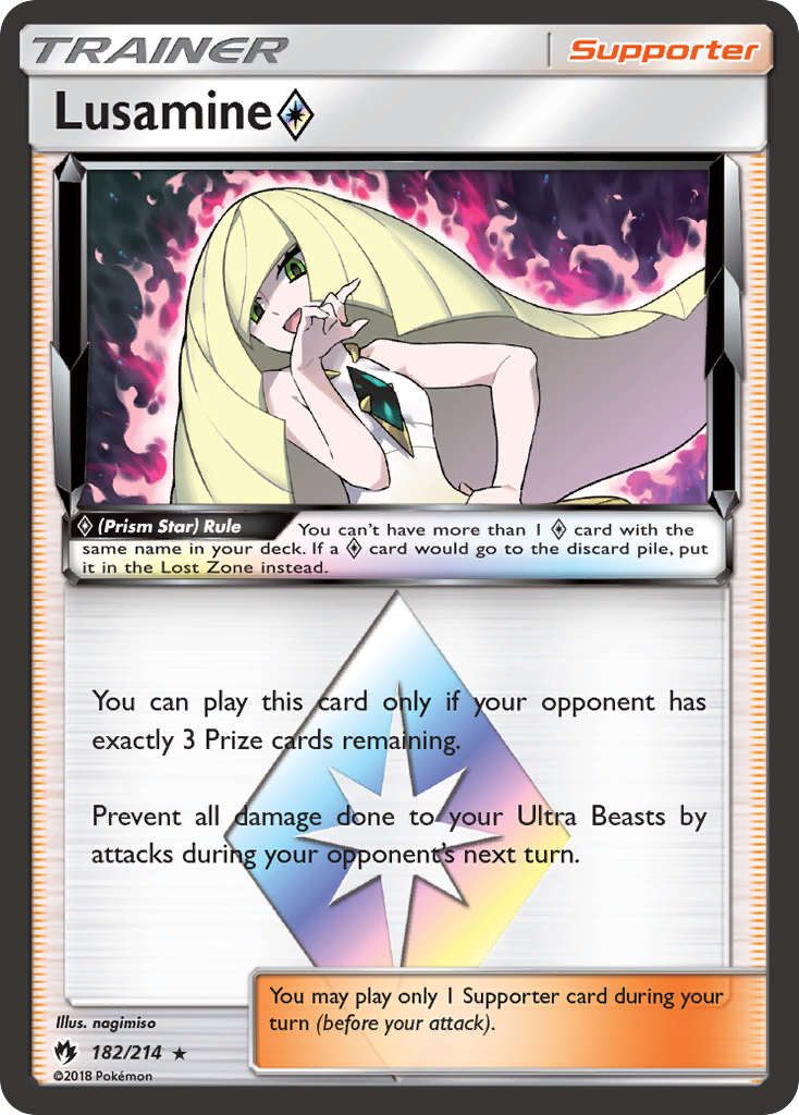 Lusamine (182/214) (Prism Star) [Sun & Moon: Lost Thunder] | Rock City Comics