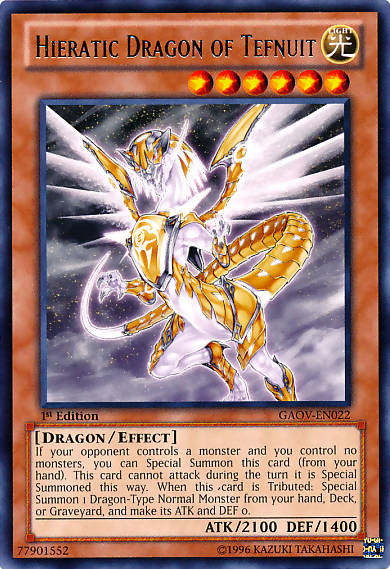 Hieratic Dragon of Tefnuit [GAOV-EN022] Rare | Rock City Comics