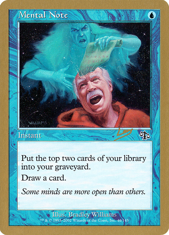 Mental Note (Raphael Levy) [World Championship Decks 2002] | Rock City Comics