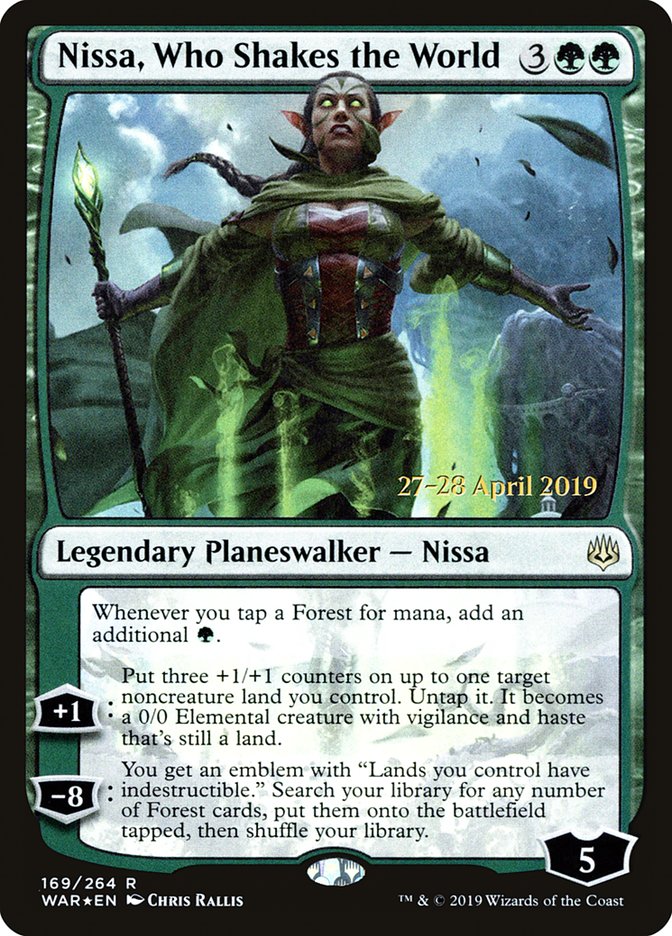 Nissa, Who Shakes the World  [War of the Spark Prerelease Promos] | Rock City Comics