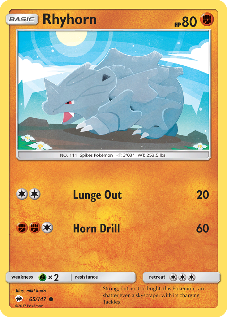 Rhyhorn (65/147) [Sun & Moon: Burning Shadows] | Rock City Comics