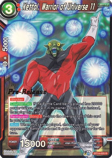 Kettol, Warrior of Universe 11 (BT14-025) [Cross Spirits Prerelease Promos] | Rock City Comics