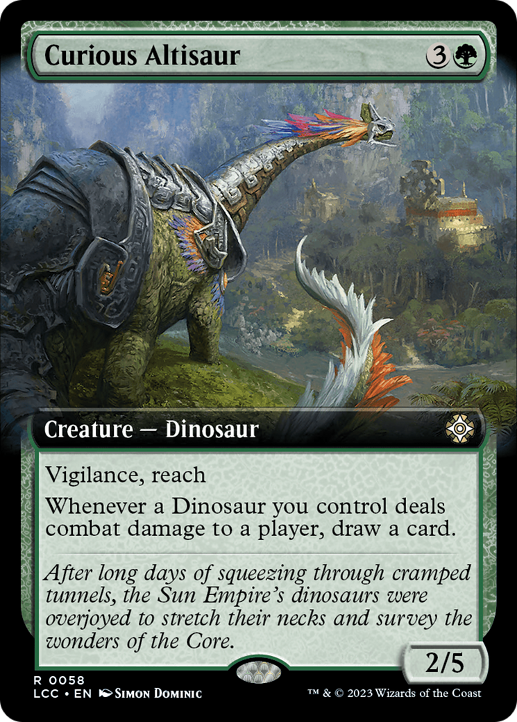 Curious Altisaur (Extended Art) [The Lost Caverns of Ixalan Commander] | Rock City Comics