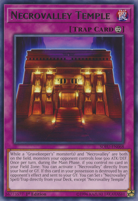 Necrovalley Temple [SOFU-EN068] Rare | Rock City Comics