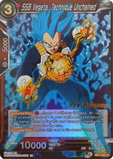 SSB Vegeta, Technique Unchained (BT11-009) [Vermilion Bloodline Prerelease Promos] | Rock City Comics