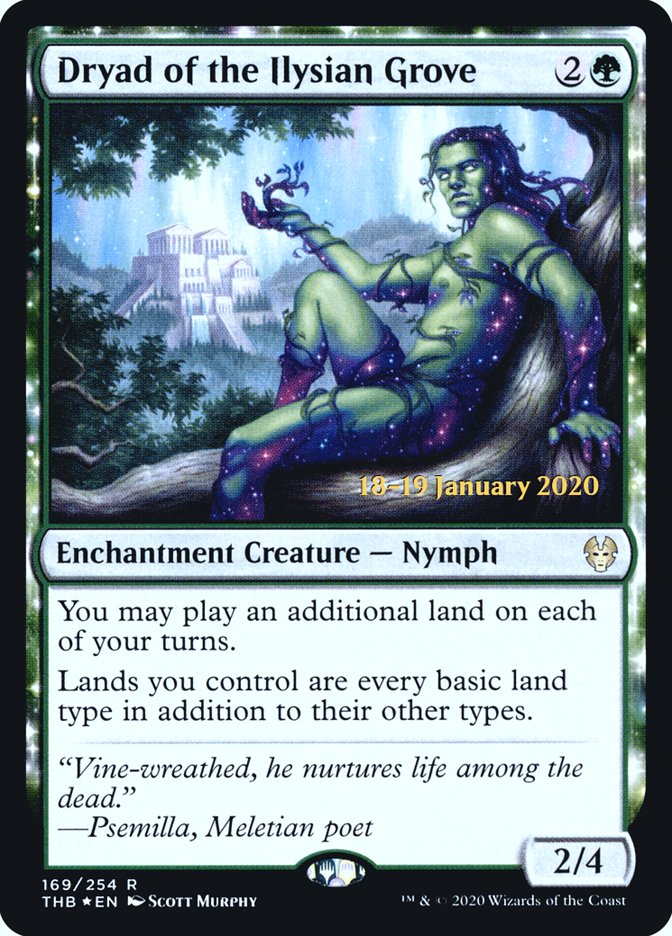 Dryad of the Ilysian Grove [Theros Beyond Death Prerelease Promos] | Rock City Comics