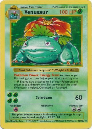 Venusaur (15/102) [Base Set Shadowless Unlimited] | Rock City Comics