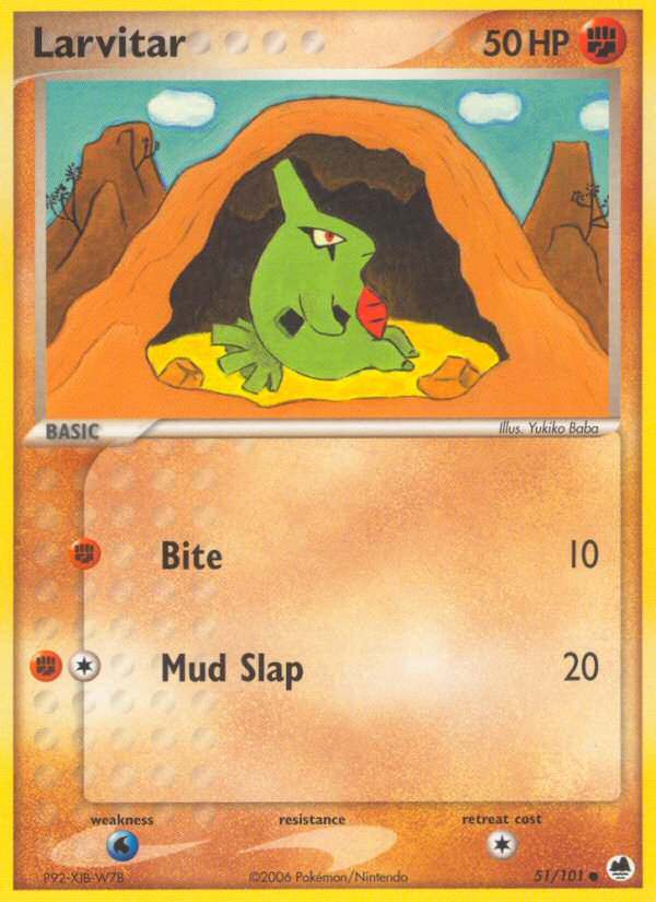 Larvitar (51/101) [EX: Dragon Frontiers] | Rock City Comics