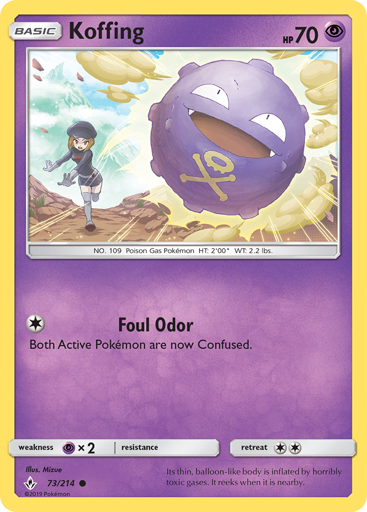 Koffing (73/214) [Sun & Moon: Unbroken Bonds] | Rock City Comics