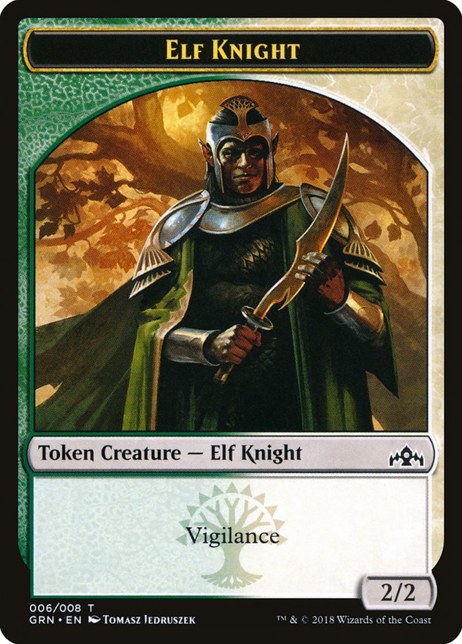 Elf Knight [Guilds of Ravnica Tokens] | Rock City Comics