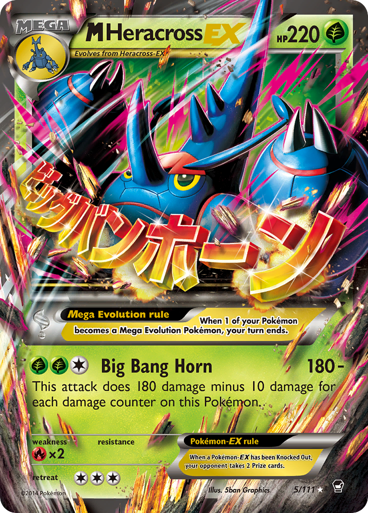 M Heracross EX (5/111) [XY: Furious Fists] | Rock City Comics