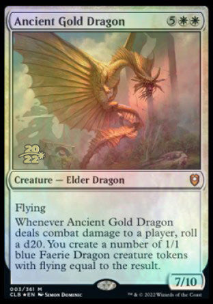 Ancient Gold Dragon [Commander Legends: Battle for Baldur's Gate Prerelease Promos] | Rock City Comics