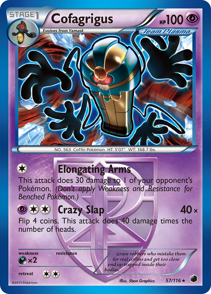 Cofagrigus (57/116) [Black & White: Plasma Freeze] | Rock City Comics