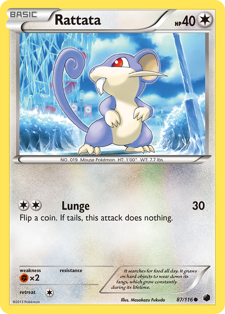 Rattata (87/116) [Black & White: Plasma Freeze] | Rock City Comics