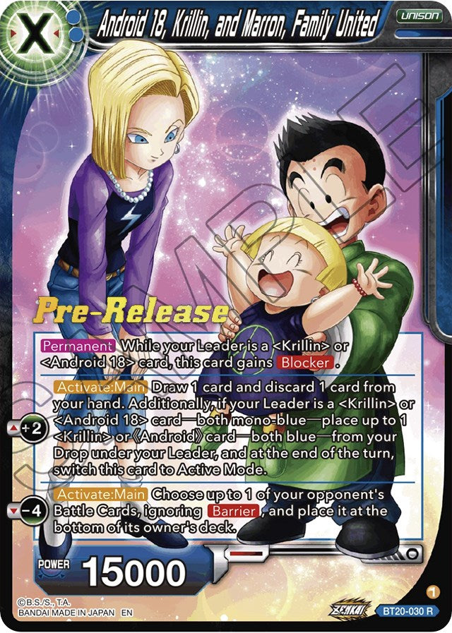 Android 18, Krillin, and Maron, Family United (BT20-030) [Power Absorbed Prerelease Promos] | Rock City Comics