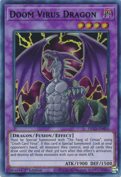 Doom Virus Dragon (Blue) [DLCS-EN055] Ultra Rare | Rock City Comics