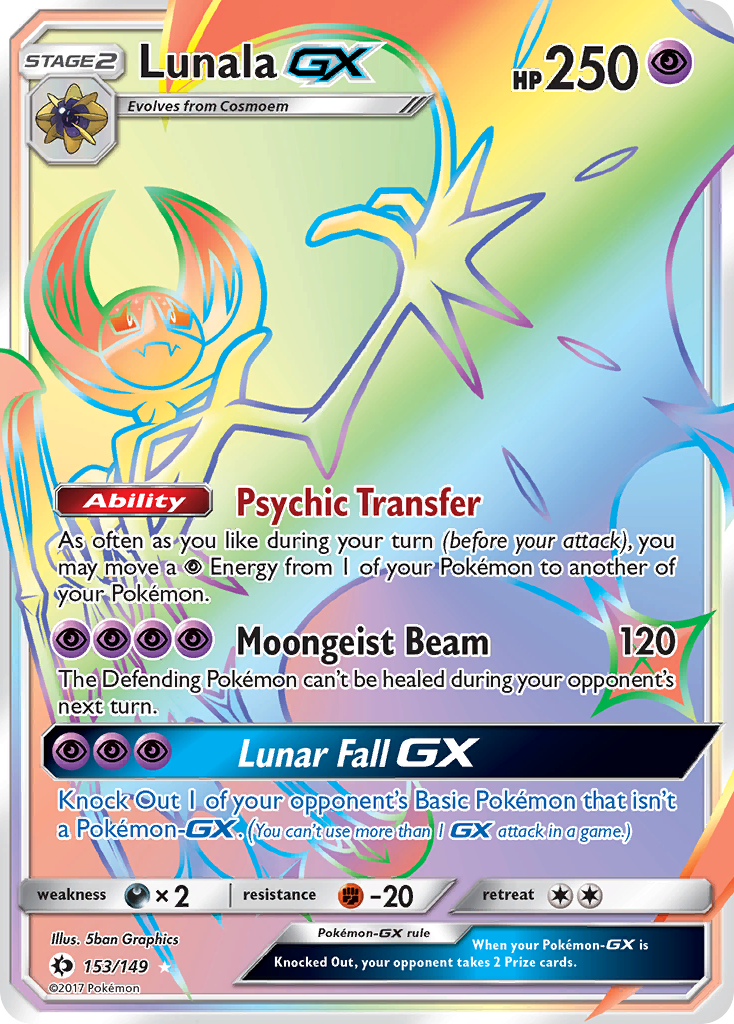 Lunala GX (153/149) [Sun & Moon: Base Set] | Rock City Comics