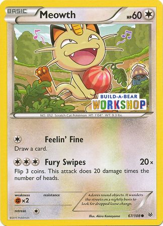 Meowth (67/108) (Build A Bear Workshop Exclusive) [XY: Roaring Skies] | Rock City Comics