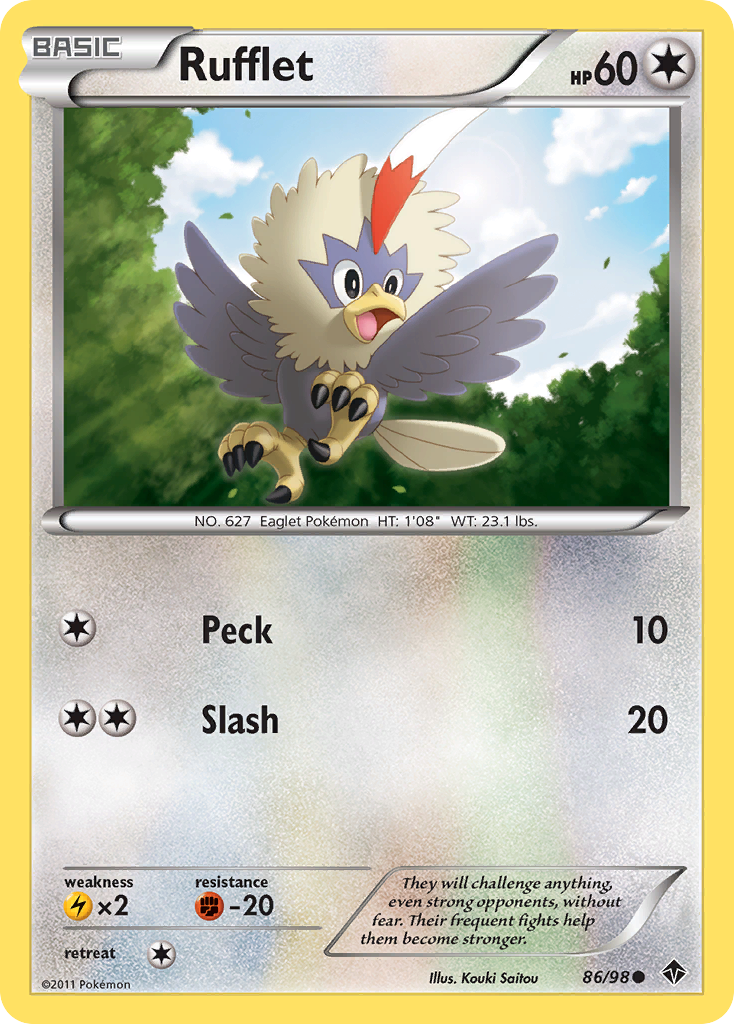 Rufflet (86/98) [Black & White: Emerging Powers] | Rock City Comics