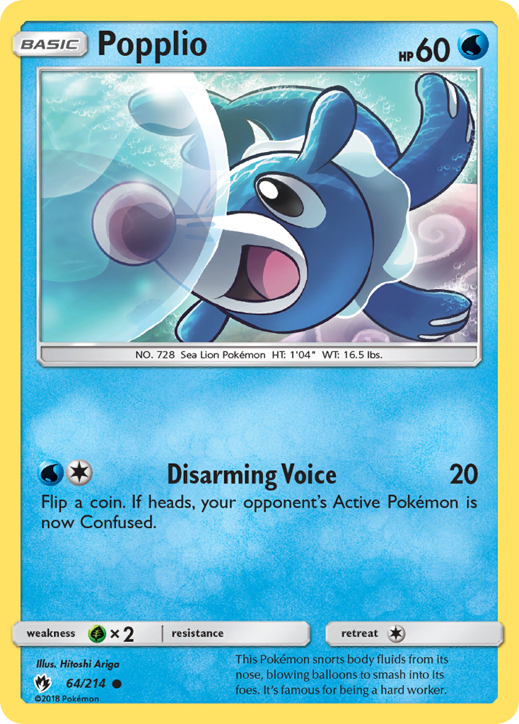 Popplio (64/214) [Sun & Moon: Lost Thunder] | Rock City Comics