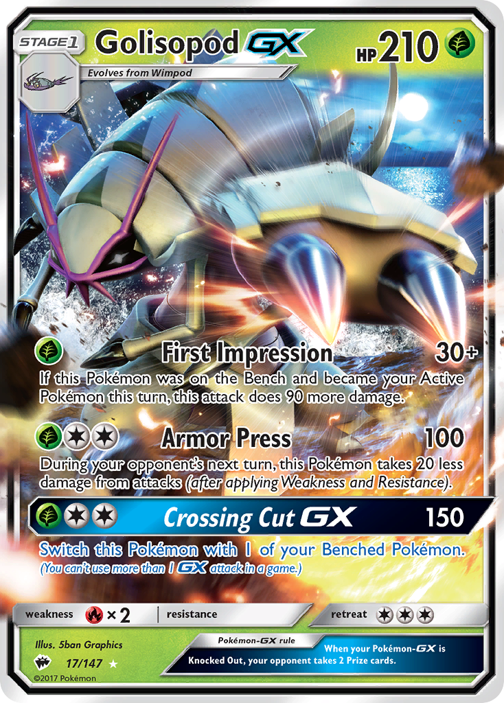 Golisopod GX (17/147) [Sun & Moon: Burning Shadows] | Rock City Comics