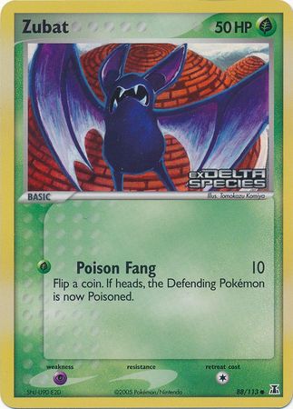 Zubat (88/113) (Stamped) [EX: Delta Species] | Rock City Comics