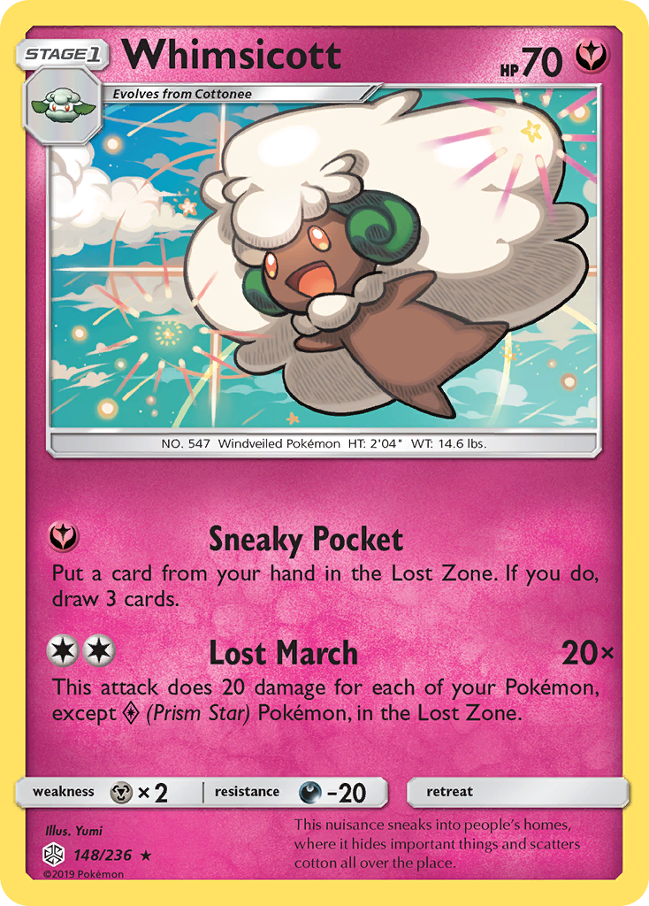 Whimsicott (148/236) [Sun & Moon: Cosmic Eclipse] | Rock City Comics